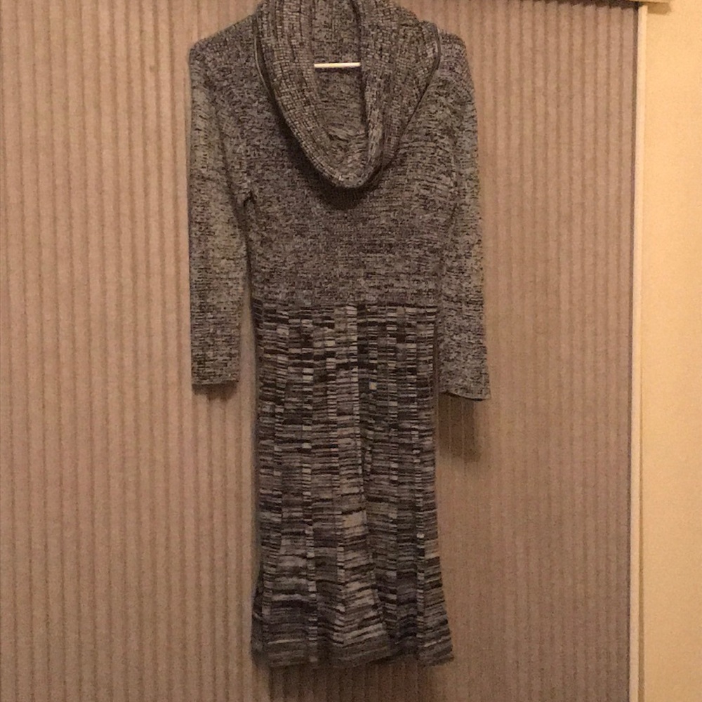 Sandra Darren Cowl Neck Sweater Dress L